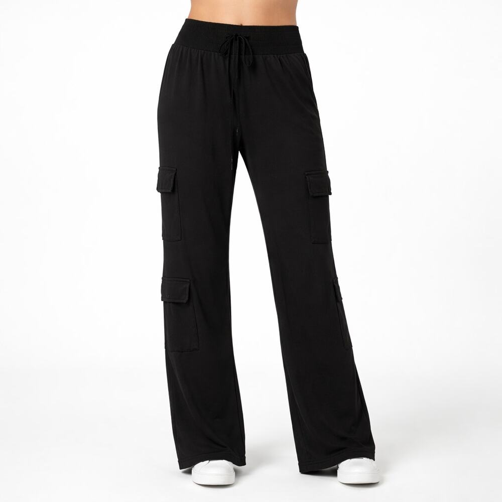 Lit26 Black Fleece Lined Cargo Jogger Pants Size Medium NWT